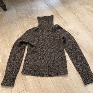 Cable knit cashmere grey sweater M